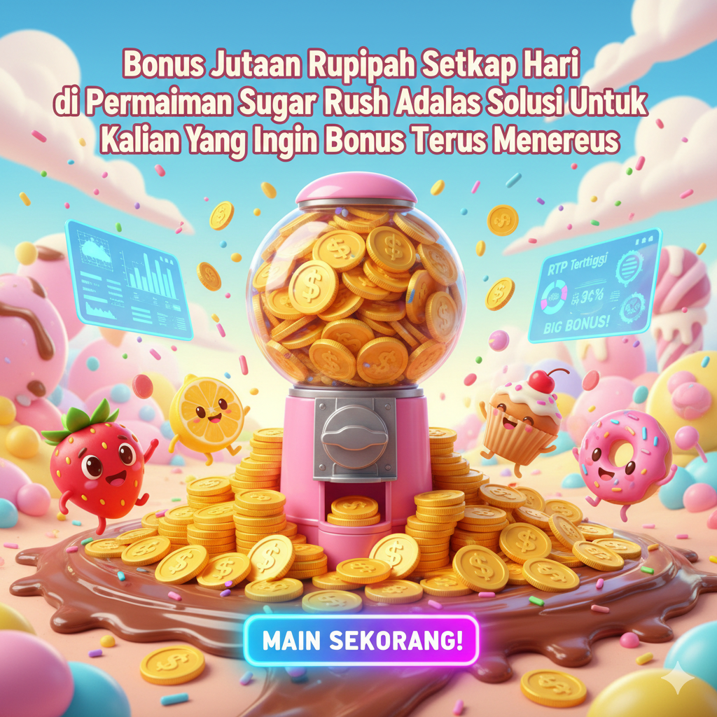 Bonus Jutaan Rupiah Setiap Hari di Permainan Sugar Rush Adalah Solusi Untuk Kalian Yang Ingin Bonus Terus Menerus
