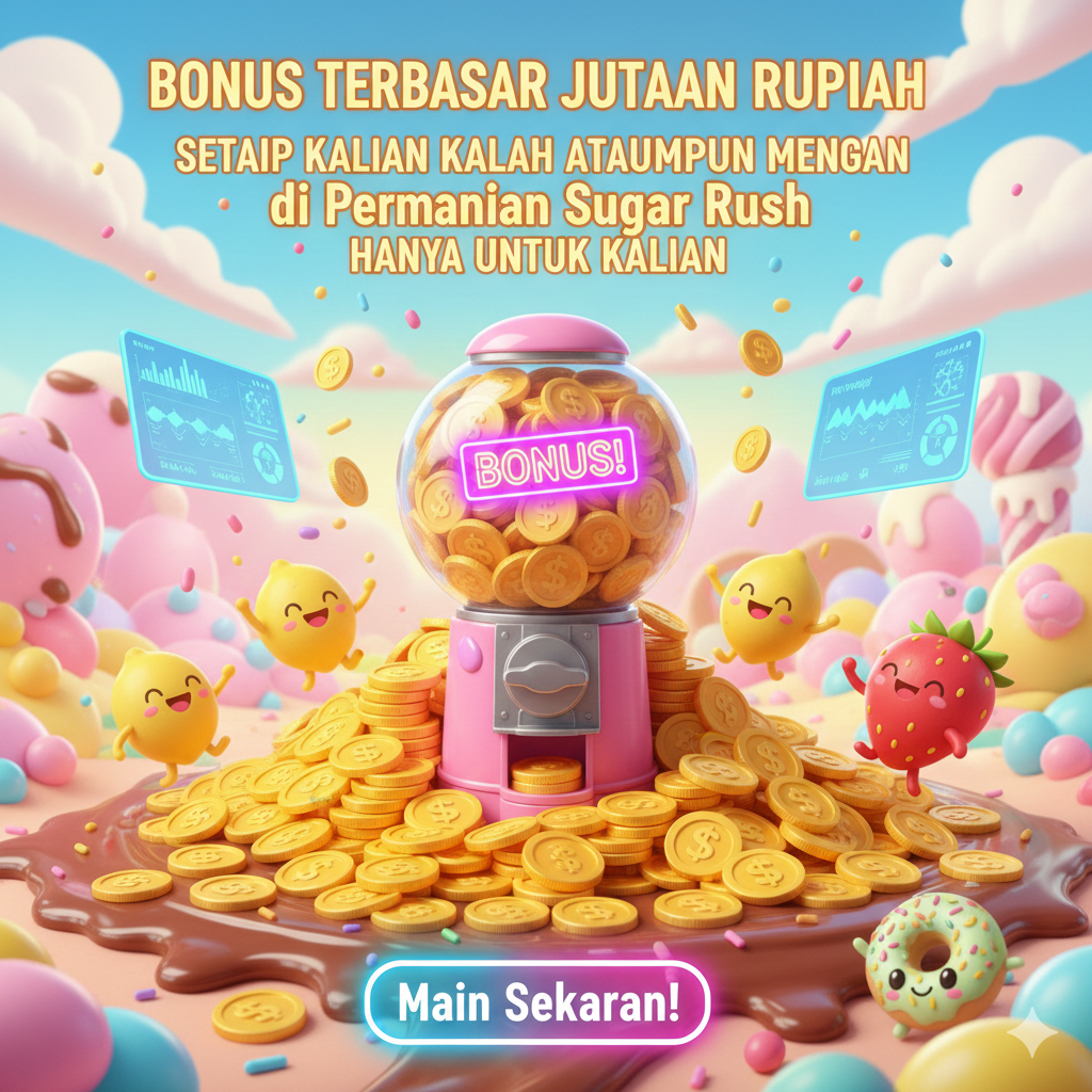 Bonus Terbesar Jutaan Rupiah Setiap Kalian Kalah Ataupun Menang di Permainan Sugar Rush Hanya Untuk Kalian
