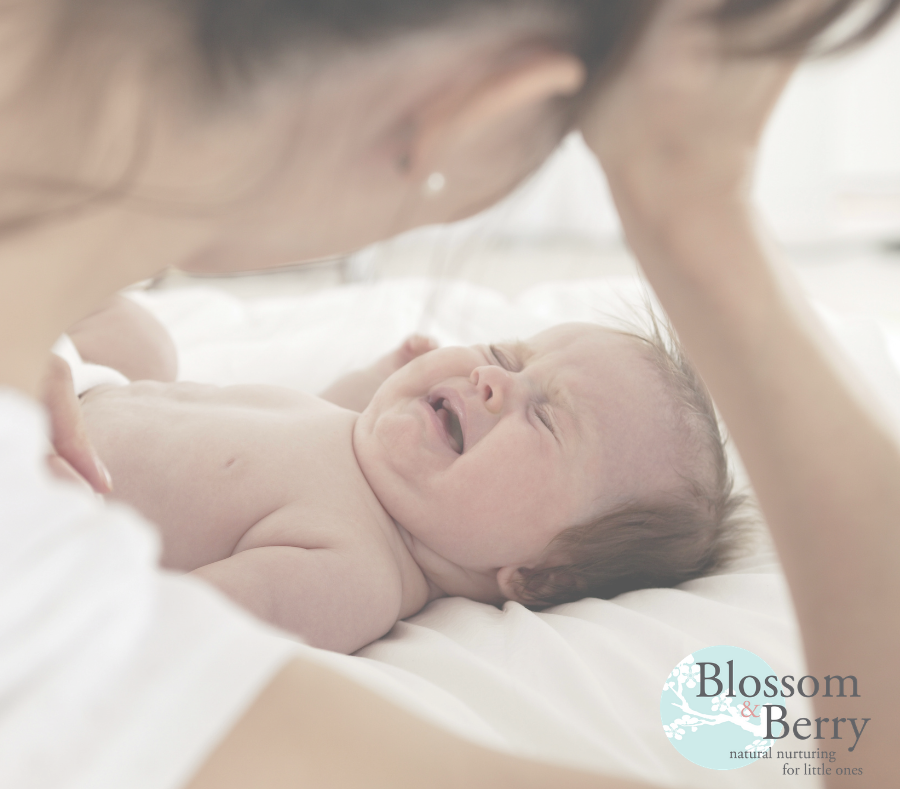 Picture of a mum with a crying baby