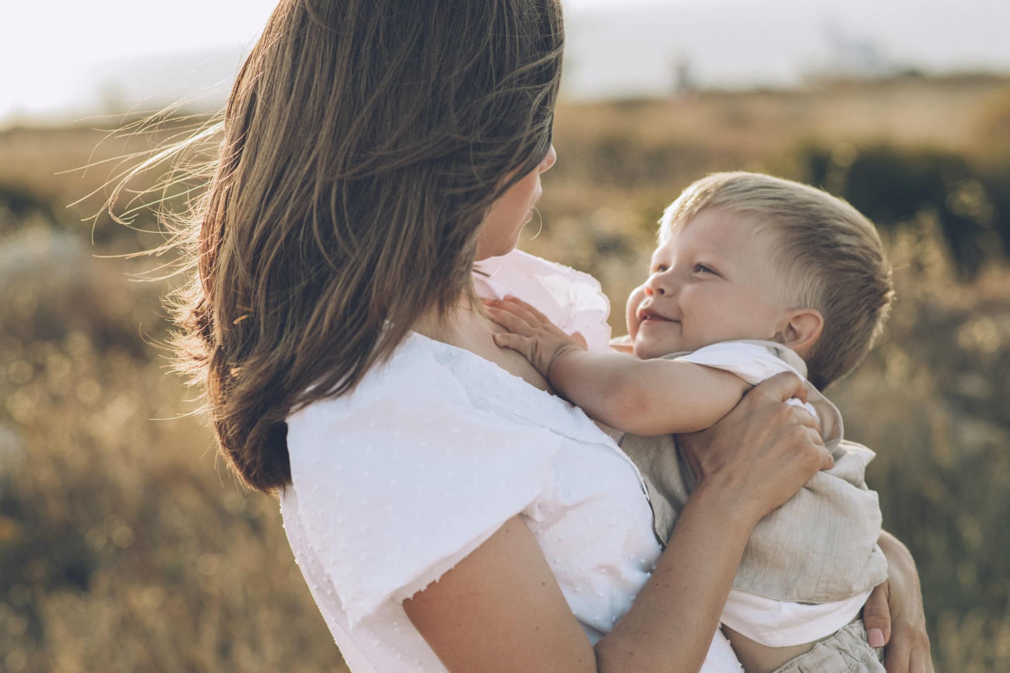 Mom,With,A,Child,In,Nature.,High,Quality,Photo