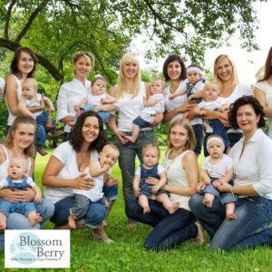 Five reasons to teach baby yoga - picture of a group of parents and babies after a class
